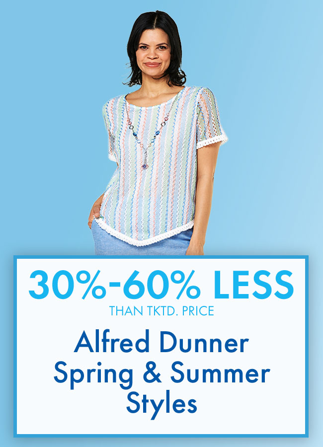 Alfred Dunner Spring & Summer Styles 30%-60% Less