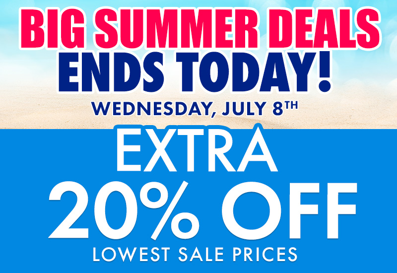 Stores Open Early 9AM to 6PM NOW Through SUNDAY, JULY 5th 4th of July Blowout: Double the Deals with BOGO Savings