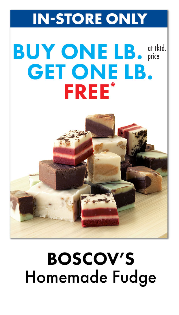 In-Store Only. Buy One Lb. at Tktd. Price, Get One Lb. FREE